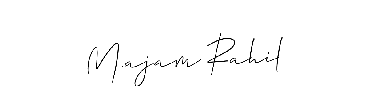 How to make M.ajam Rahil signature? Allison_Script is a professional autograph style. Create handwritten signature for M.ajam Rahil name. M.ajam Rahil signature style 2 images and pictures png