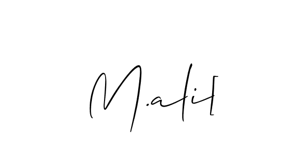 How to Draw M.ali[ signature style? Allison_Script is a latest design signature styles for name M.ali[. M.ali[ signature style 2 images and pictures png