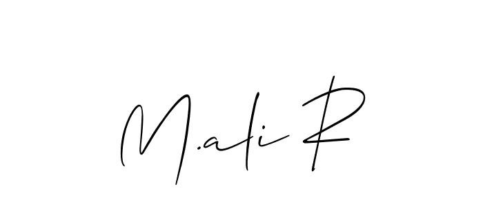 if you are searching for the best signature style for your name M.ali R. so please give up your signature search. here we have designed multiple signature styles  using Allison_Script. M.ali R signature style 2 images and pictures png