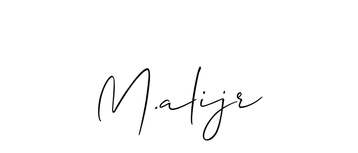 Create a beautiful signature design for name M.alijr. With this signature (Allison_Script) fonts, you can make a handwritten signature for free. M.alijr signature style 2 images and pictures png