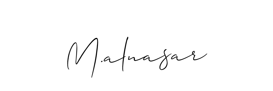 Once you've used our free online signature maker to create your best signature Allison_Script style, it's time to enjoy all of the benefits that M.alnasar name signing documents. M.alnasar signature style 2 images and pictures png