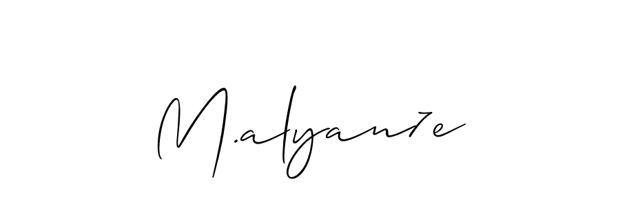 You can use this online signature creator to create a handwritten signature for the name M.alyan7e. This is the best online autograph maker. M.alyan7e signature style 2 images and pictures png