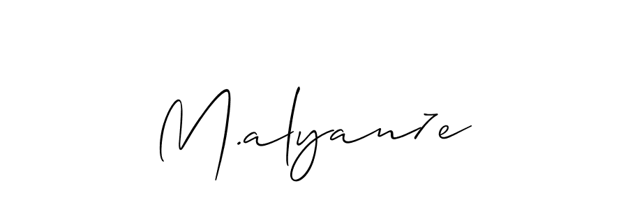 Make a beautiful signature design for name M.alyan7e. Use this online signature maker to create a handwritten signature for free. M.alyan7e signature style 2 images and pictures png