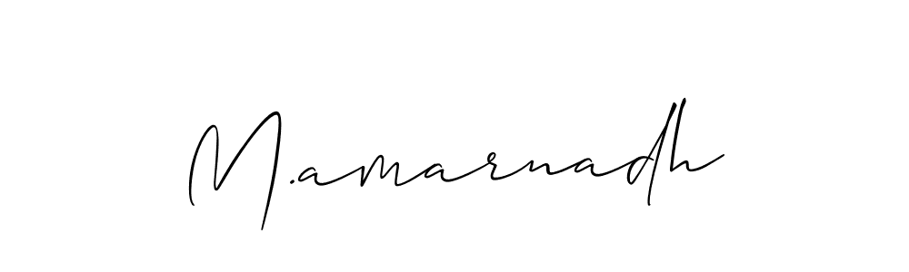 Make a beautiful signature design for name M.amarnadh. With this signature (Allison_Script) style, you can create a handwritten signature for free. M.amarnadh signature style 2 images and pictures png