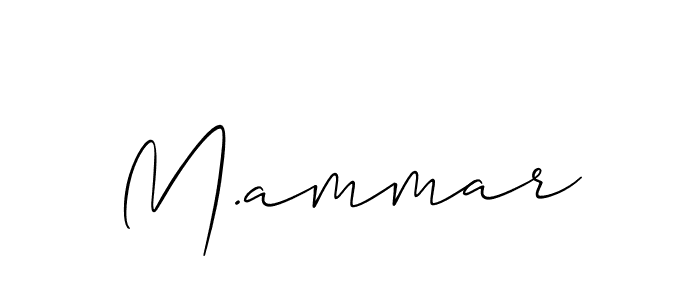 Make a beautiful signature design for name M.ammar. With this signature (Allison_Script) style, you can create a handwritten signature for free. M.ammar signature style 2 images and pictures png