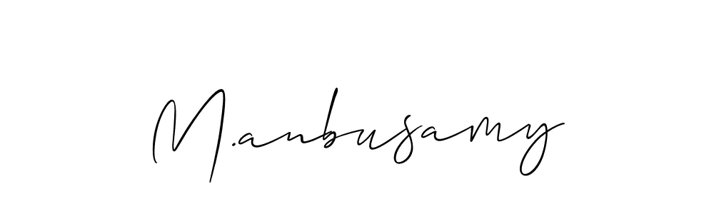 The best way (Allison_Script) to make a short signature is to pick only two or three words in your name. The name M.anbusamy include a total of six letters. For converting this name. M.anbusamy signature style 2 images and pictures png