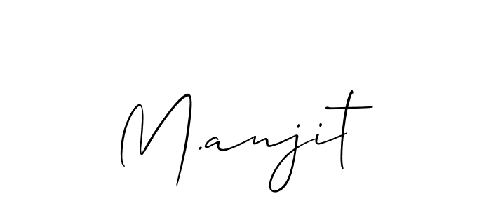 Also You can easily find your signature by using the search form. We will create M.anjit name handwritten signature images for you free of cost using Allison_Script sign style. M.anjit signature style 2 images and pictures png