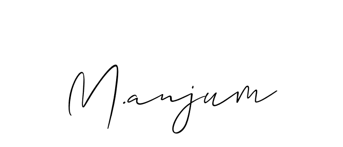 Design your own signature with our free online signature maker. With this signature software, you can create a handwritten (Allison_Script) signature for name M.anjum. M.anjum signature style 2 images and pictures png