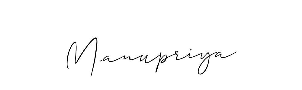How to Draw M.anupriya signature style? Allison_Script is a latest design signature styles for name M.anupriya. M.anupriya signature style 2 images and pictures png