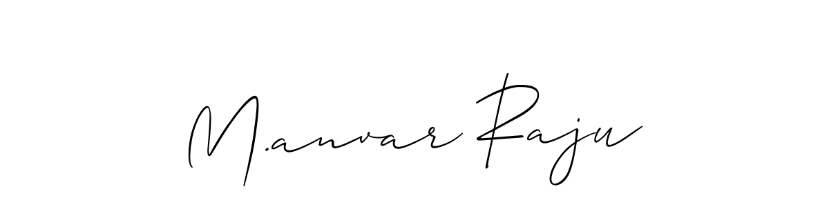 How to make M.anvar Raju name signature. Use Allison_Script style for creating short signs online. This is the latest handwritten sign. M.anvar Raju signature style 2 images and pictures png