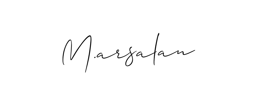 How to make M.arsalan name signature. Use Allison_Script style for creating short signs online. This is the latest handwritten sign. M.arsalan signature style 2 images and pictures png