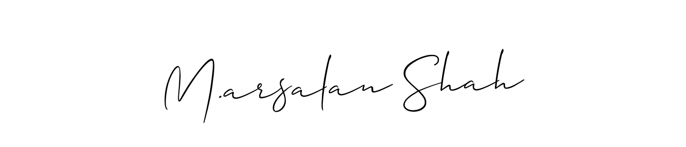 M.arsalan Shah stylish signature style. Best Handwritten Sign (Allison_Script) for my name. Handwritten Signature Collection Ideas for my name M.arsalan Shah. M.arsalan Shah signature style 2 images and pictures png