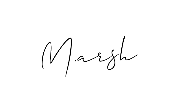 Use a signature maker to create a handwritten signature online. With this signature software, you can design (Allison_Script) your own signature for name M.arsh. M.arsh signature style 2 images and pictures png