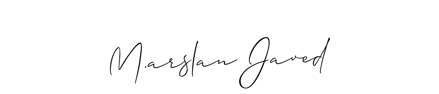 Design your own signature with our free online signature maker. With this signature software, you can create a handwritten (Allison_Script) signature for name M.arslan Javed. M.arslan Javed signature style 2 images and pictures png