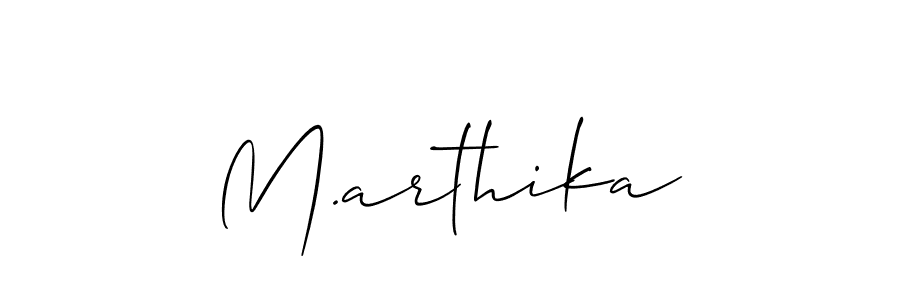 Also we have M.arthika name is the best signature style. Create professional handwritten signature collection using Allison_Script autograph style. M.arthika signature style 2 images and pictures png