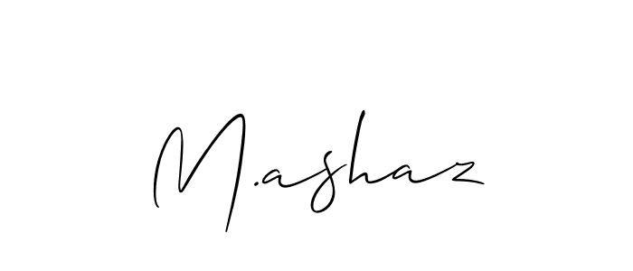 Best and Professional Signature Style for M.ashaz. Allison_Script Best Signature Style Collection. M.ashaz signature style 2 images and pictures png