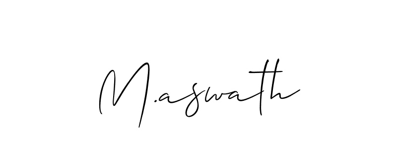 M.aswath stylish signature style. Best Handwritten Sign (Allison_Script) for my name. Handwritten Signature Collection Ideas for my name M.aswath. M.aswath signature style 2 images and pictures png