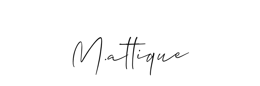 Best and Professional Signature Style for M.attique. Allison_Script Best Signature Style Collection. M.attique signature style 2 images and pictures png