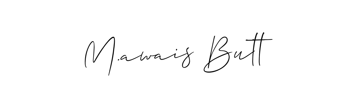 Design your own signature with our free online signature maker. With this signature software, you can create a handwritten (Allison_Script) signature for name M.awais Butt. M.awais Butt signature style 2 images and pictures png