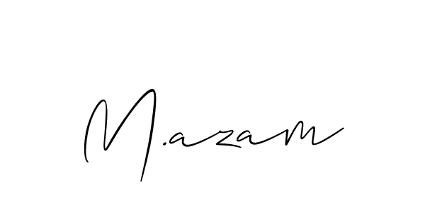 The best way (Allison_Script) to make a short signature is to pick only two or three words in your name. The name M.azam include a total of six letters. For converting this name. M.azam signature style 2 images and pictures png