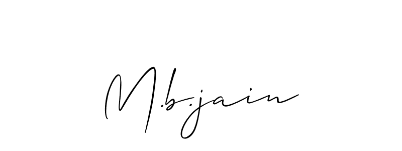 How to make M.b.jain name signature. Use Allison_Script style for creating short signs online. This is the latest handwritten sign. M.b.jain signature style 2 images and pictures png