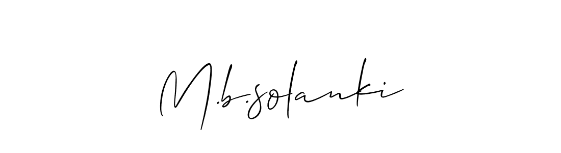 How to make M.b.solanki signature? Allison_Script is a professional autograph style. Create handwritten signature for M.b.solanki name. M.b.solanki signature style 2 images and pictures png