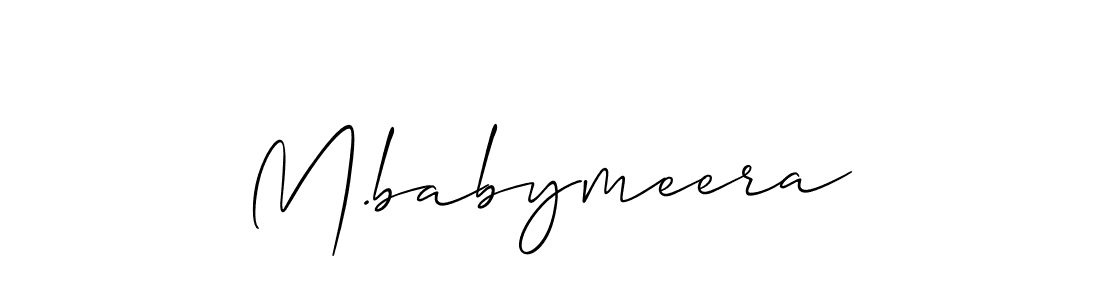 How to make M.babymeera signature? Allison_Script is a professional autograph style. Create handwritten signature for M.babymeera name. M.babymeera signature style 2 images and pictures png