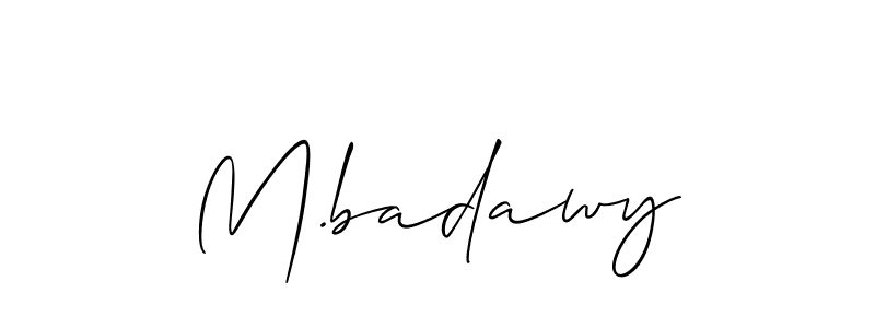 You should practise on your own different ways (Allison_Script) to write your name (M.badawy) in signature. don't let someone else do it for you. M.badawy signature style 2 images and pictures png