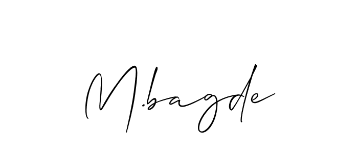 Best and Professional Signature Style for M.bagde. Allison_Script Best Signature Style Collection. M.bagde signature style 2 images and pictures png