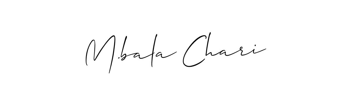 M.bala Chari stylish signature style. Best Handwritten Sign (Allison_Script) for my name. Handwritten Signature Collection Ideas for my name M.bala Chari. M.bala Chari signature style 2 images and pictures png