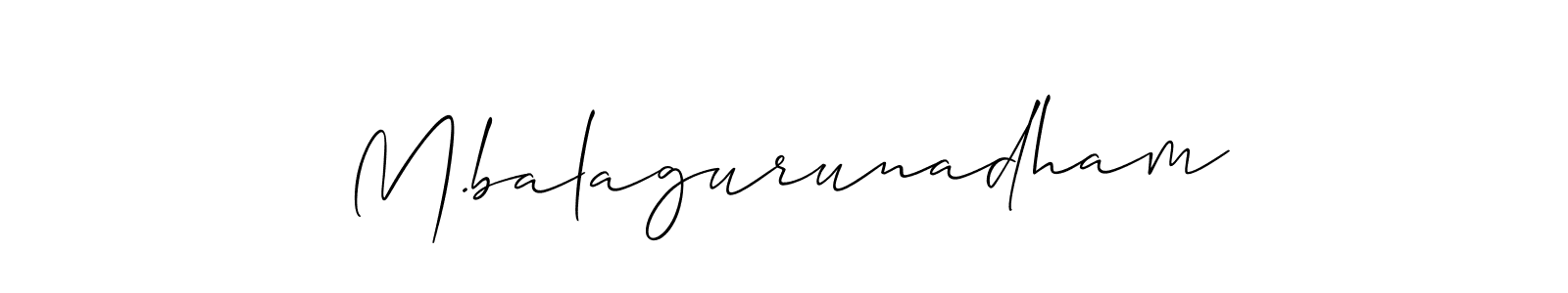 Best and Professional Signature Style for M.balagurunadham. Allison_Script Best Signature Style Collection. M.balagurunadham signature style 2 images and pictures png