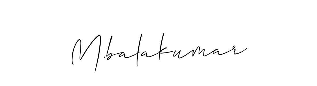 How to Draw M.balakumar signature style? Allison_Script is a latest design signature styles for name M.balakumar. M.balakumar signature style 2 images and pictures png