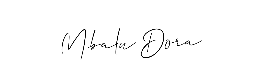 How to make M.balu Dora name signature. Use Allison_Script style for creating short signs online. This is the latest handwritten sign. M.balu Dora signature style 2 images and pictures png