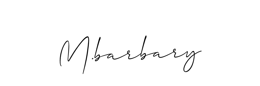 Similarly Allison_Script is the best handwritten signature design. Signature creator online .You can use it as an online autograph creator for name M.barbary. M.barbary signature style 2 images and pictures png