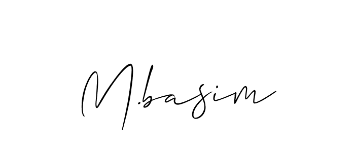 Also we have M.basim name is the best signature style. Create professional handwritten signature collection using Allison_Script autograph style. M.basim signature style 2 images and pictures png