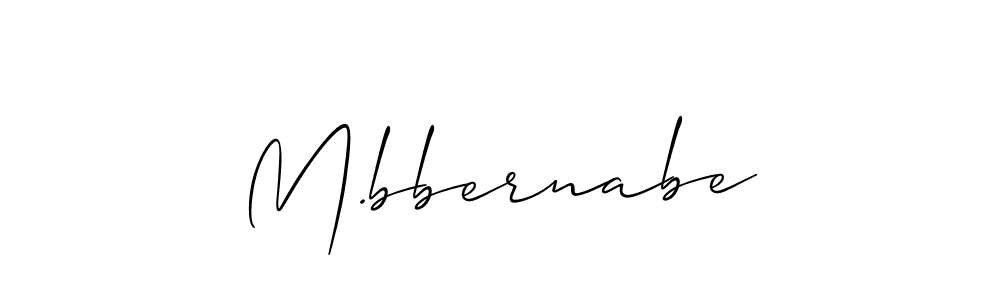 Also we have M.bbernabe name is the best signature style. Create professional handwritten signature collection using Allison_Script autograph style. M.bbernabe signature style 2 images and pictures png