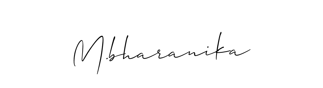 How to make M.bharanika signature? Allison_Script is a professional autograph style. Create handwritten signature for M.bharanika name. M.bharanika signature style 2 images and pictures png