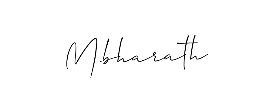 Use a signature maker to create a handwritten signature online. With this signature software, you can design (Allison_Script) your own signature for name M.bharath. M.bharath signature style 2 images and pictures png