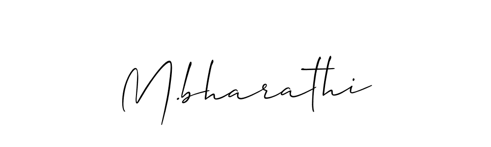 Best and Professional Signature Style for M.bharathi. Allison_Script Best Signature Style Collection. M.bharathi signature style 2 images and pictures png