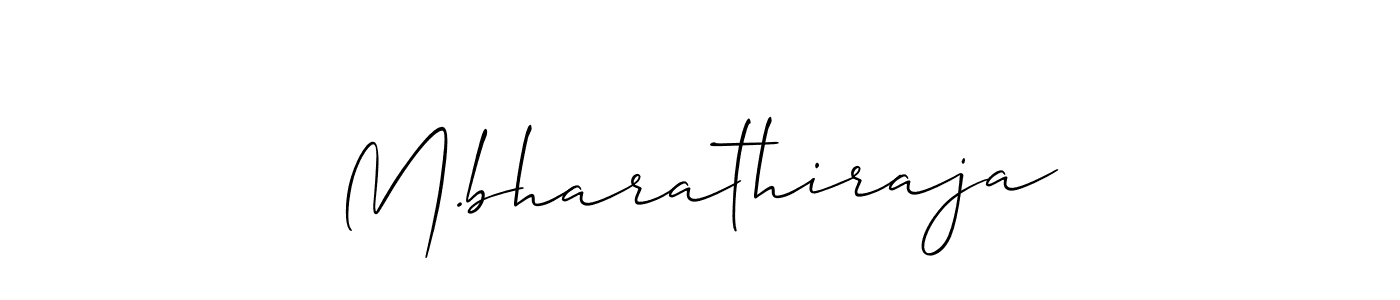 Design your own signature with our free online signature maker. With this signature software, you can create a handwritten (Allison_Script) signature for name M.bharathiraja. M.bharathiraja signature style 2 images and pictures png