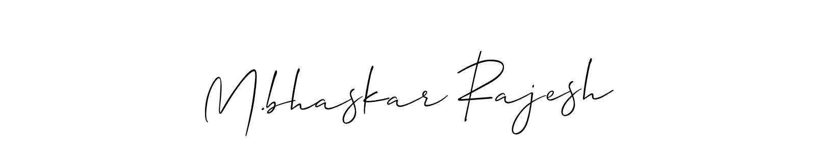 How to make M.bhaskar Rajesh signature? Allison_Script is a professional autograph style. Create handwritten signature for M.bhaskar Rajesh name. M.bhaskar Rajesh signature style 2 images and pictures png