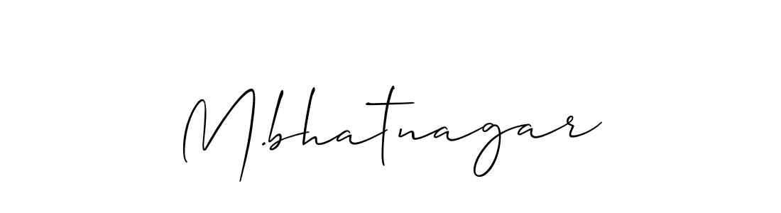 M.bhatnagar stylish signature style. Best Handwritten Sign (Allison_Script) for my name. Handwritten Signature Collection Ideas for my name M.bhatnagar. M.bhatnagar signature style 2 images and pictures png