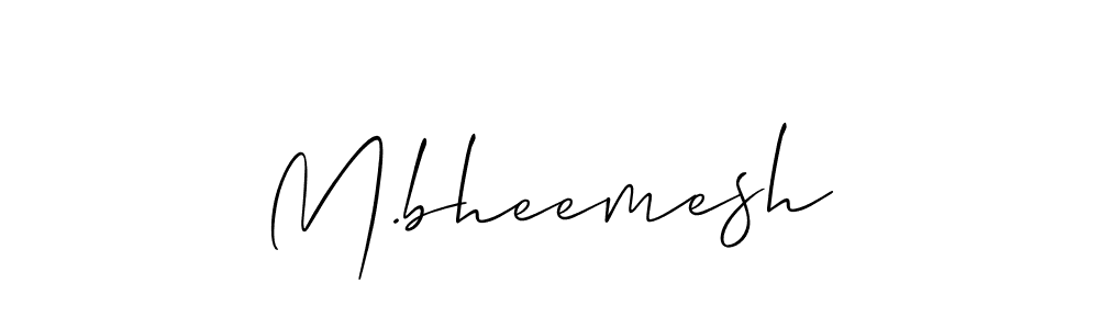 Make a beautiful signature design for name M.bheemesh. With this signature (Allison_Script) style, you can create a handwritten signature for free. M.bheemesh signature style 2 images and pictures png