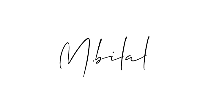 Create a beautiful signature design for name M.bilal. With this signature (Allison_Script) fonts, you can make a handwritten signature for free. M.bilal signature style 2 images and pictures png