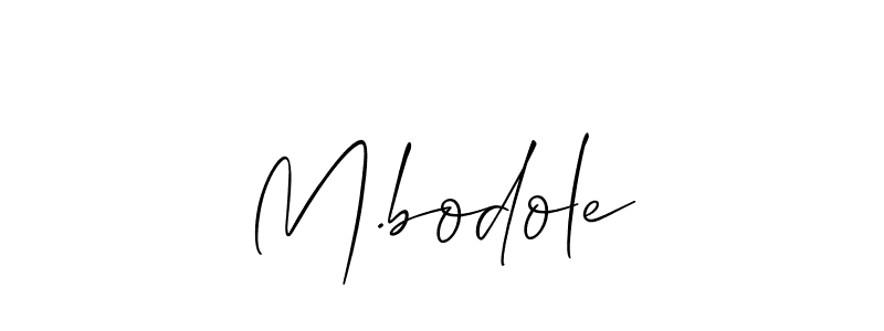 How to make M.bodole signature? Allison_Script is a professional autograph style. Create handwritten signature for M.bodole name. M.bodole signature style 2 images and pictures png