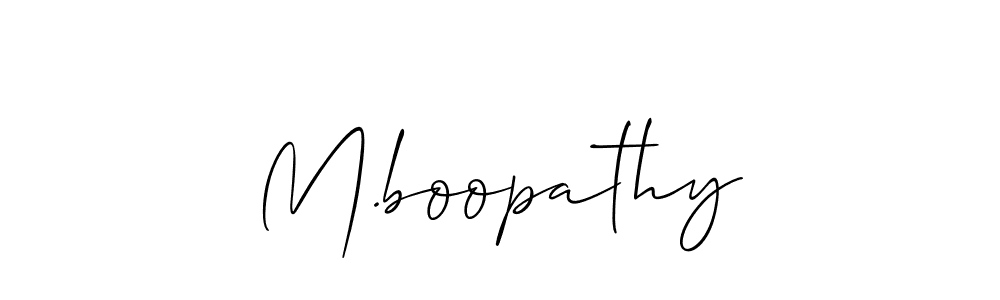 How to make M.boopathy signature? Allison_Script is a professional autograph style. Create handwritten signature for M.boopathy name. M.boopathy signature style 2 images and pictures png