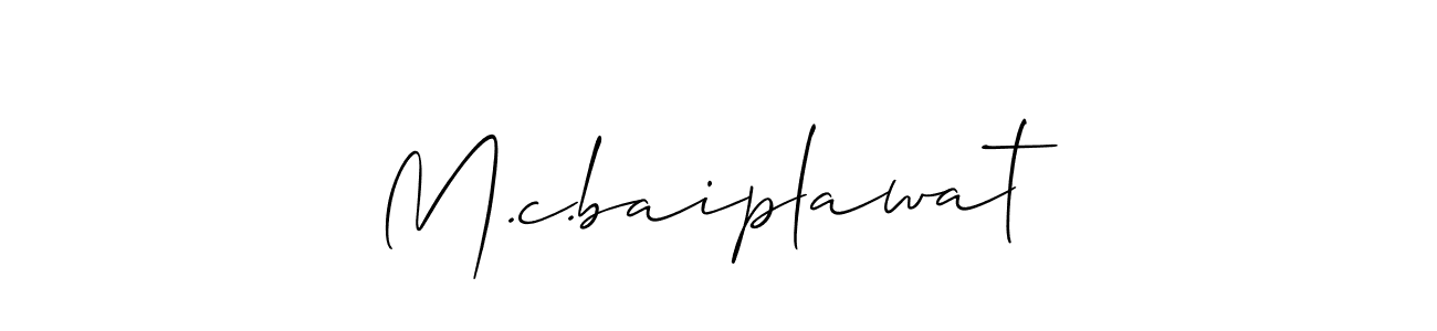 Also You can easily find your signature by using the search form. We will create M.c.baiplawat name handwritten signature images for you free of cost using Allison_Script sign style. M.c.baiplawat signature style 2 images and pictures png