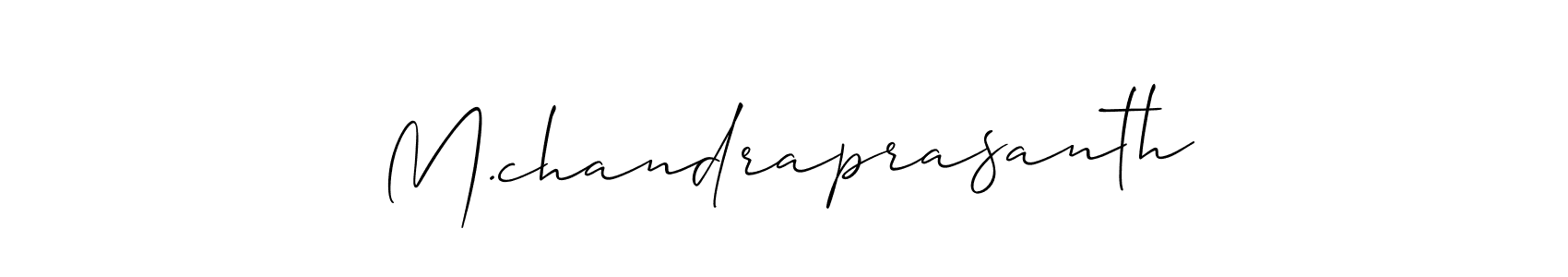 M.chandraprasanth stylish signature style. Best Handwritten Sign (Allison_Script) for my name. Handwritten Signature Collection Ideas for my name M.chandraprasanth. M.chandraprasanth signature style 2 images and pictures png