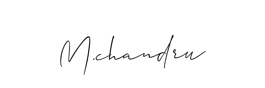 How to make M.chandru name signature. Use Allison_Script style for creating short signs online. This is the latest handwritten sign. M.chandru signature style 2 images and pictures png