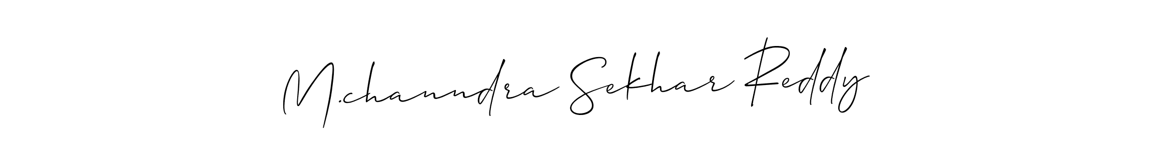 How to make M.channdra Sekhar Reddy signature? Allison_Script is a professional autograph style. Create handwritten signature for M.channdra Sekhar Reddy name. M.channdra Sekhar Reddy signature style 2 images and pictures png